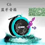 C6新款防水吸盘无线蓝牙音箱三防插卡小音响户外便携免提通话音箱