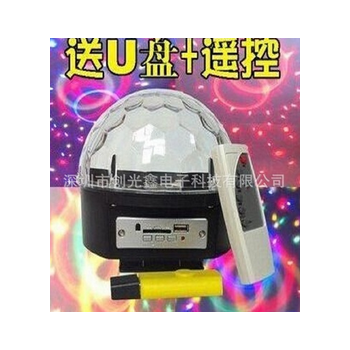 蓝牙音响 带蓝牙舞台灯 MP3水晶魔球灯 led舞台灯光 迷你声控旋转图2