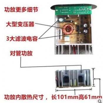 低音炮功放大功率 12V或24V汽车改装功放12v24V 选配插卡蓝牙功放图2