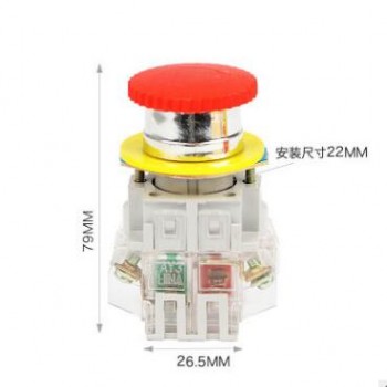 供应 按钮开关 LAY3-11ZS 蘑菇头急停开关 紧急停止开关22mm图2