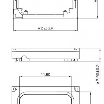 大磁长方形微型手机扬声器,1W,6 Ohms图3