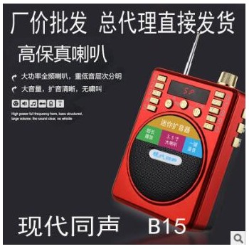 批发 代理 扩音器 迷你小音响插卡音箱便携式扩音器现代同声 B15图3