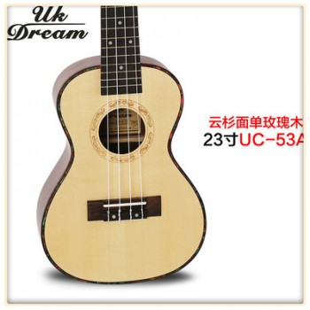 生产厂家 UC-53A云单玫瑰木23寸四弦小吉他 新品四弦小吉他