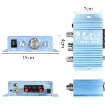 A6功放机 DC12V 2.0声道 车载电脑音箱DIY成品功放机图2