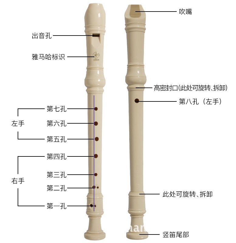 雅马哈竖笛英式 德式对比图4.JPG