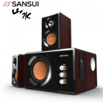 Sansui/山水 GS-6000(32B)电脑音响手机 蓝牙音箱插卡木质低音炮