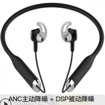 跨境JS01蓝牙耳机 ANC主动降噪挂脖式立体声磁吸运动跑步蓝牙耳
