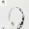 新款手机音乐耳机批发 头戴式彩绘耳机促销礼品线控耳机定制
