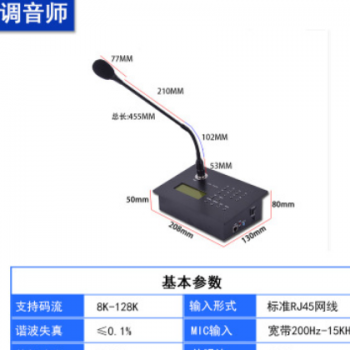 调音师IP网络数字广播话筒远程工作寻呼站双向对讲面板工程方案图2