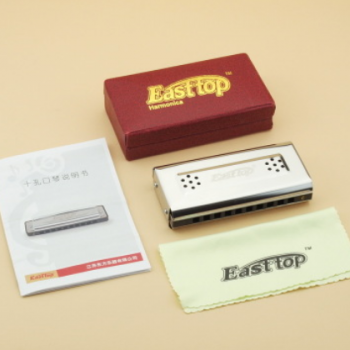 EASTTOP10孔铜座板双面双调口琴（纸盒装） T10-2 （外贸）图3