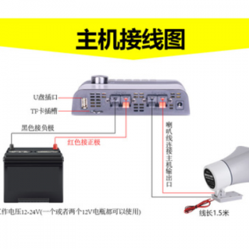 先科多量大功率车载录音插卡喊话器地摊扩音器宣传叫卖喇叭扬声器图2