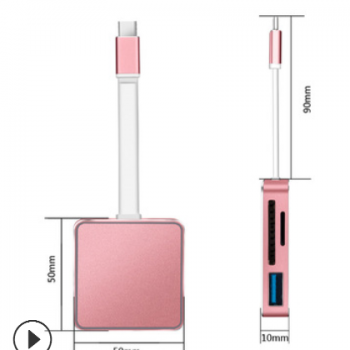 Type-C hub集线器多功能扩展坞 hdmi转换器笔记本电脑 HUB转接器图3