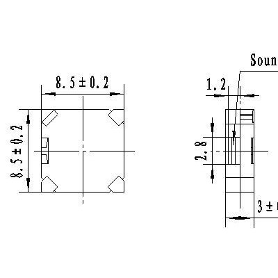 供应Cre-Sound ZHET8530S SMD 蜂鸣器图2