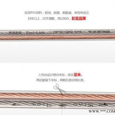 恩瑞智能直销 500高保真透明音响线2x126/0.12音频线、视频线图3