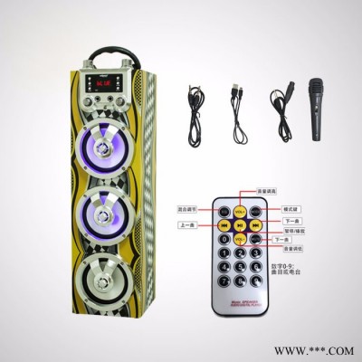 Gorock MX-R108E现货木质便携式家庭影院卡拉OK户外蓝牙收音机音箱 便携式音箱图3