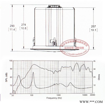 JBL control18C T天花同轴高低音吸顶喇叭音箱定压定租两用吸顶音箱厂家 8寸吸顶喇叭批发图3