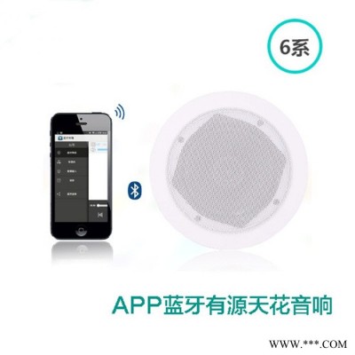 绿惠康SCQ-1376寸同轴吸顶有有源APP控制喇叭 天花喇叭 低音喇叭图4