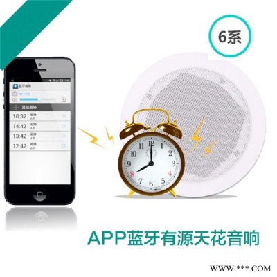 绿惠康SCQ-1376寸同轴吸顶有有源APP控制喇叭 天花喇叭 低音喇叭图5