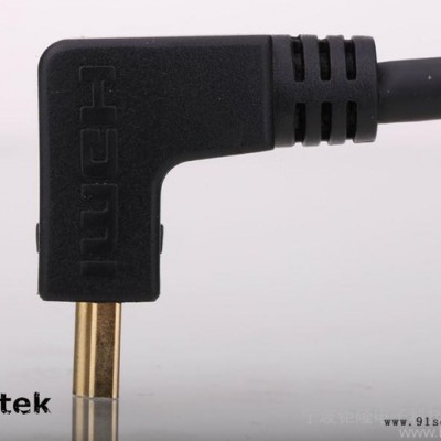 HENTEK JL-H40 HDMI高清视频连接线 音视频线 90度弯角设计 黑色注塑 金属头 13.8Gbps传输图3