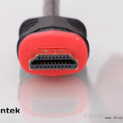 HENTEK JL-J29 HDMI高清视频连接线 音视频线 镀金头 黑色+红色双色注塑 13.8Gbps高速传输图3