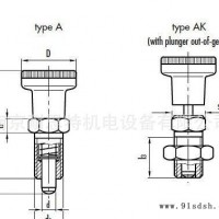 GN617(复位型旋钮柱塞 GN617-NI  分度销