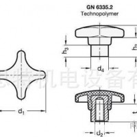 星型旋钮 钢制插件 GN 6335.1 GN 6335.2