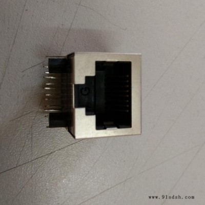 供应兴伸展电子RJ45插座/水晶头PCB插座系列/1000M内部带4个小电容产品不带灯 网络插口图2