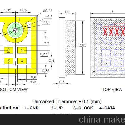 共达 数字硅麦  MD-DRA263-H10 后进音灵敏度-26+/-3图2