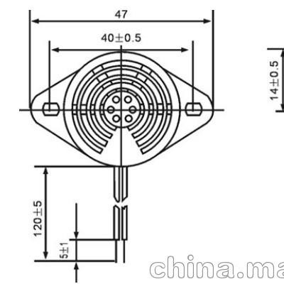 压电式有源蜂鸣器HYT-3015B 间断声 断续声蜂鸣器 12V （3-24V）图1