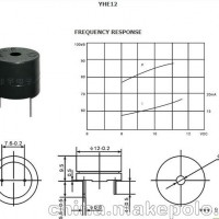 电磁式有源蜂鸣器YHE12-24 直径12*9.5MM 蜂鸣器24V