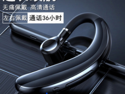 新款跨境无线蓝牙耳机5.0单边挂耳式车载免提多功能商务运动耳机