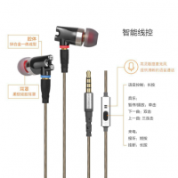 厂家直销重低音MMCX可换线手机耳麦 发烧级HIFI锌合金属圈铁耳机